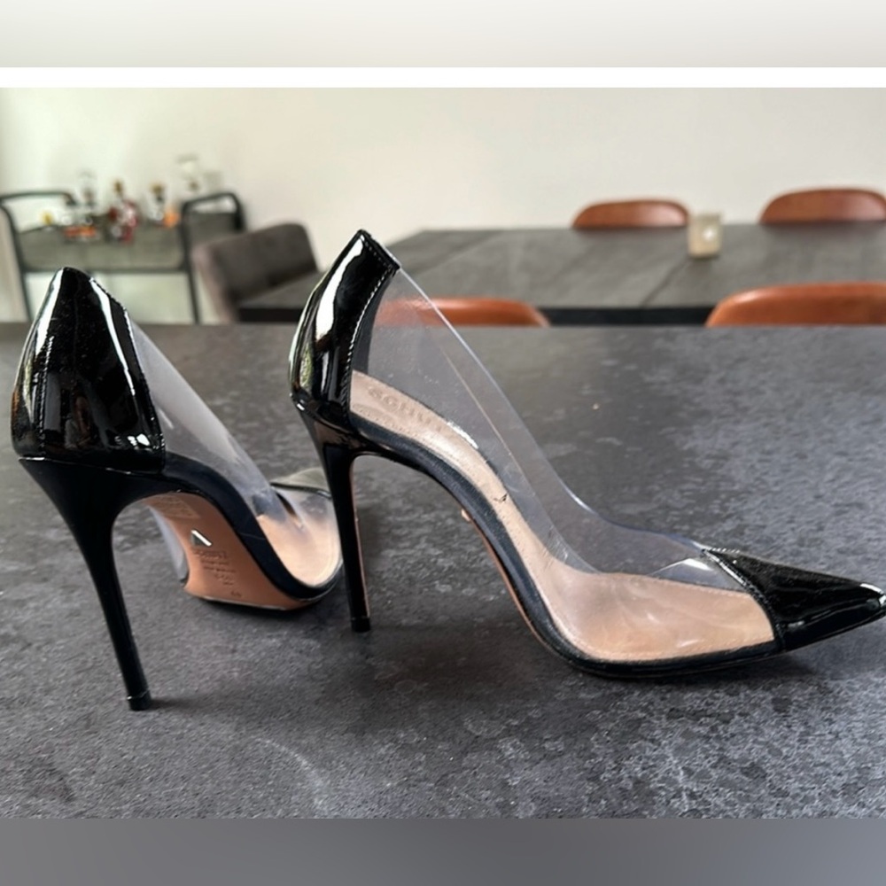 SCHUTZ Cendi Heel in Transparente & Black  Women's Heels 6.5 - Picture 14 of 16